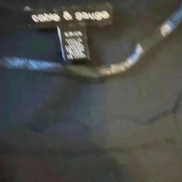 Cable & Gauge Black Sweater with Scalloped Neckline - Picture 2 of 2